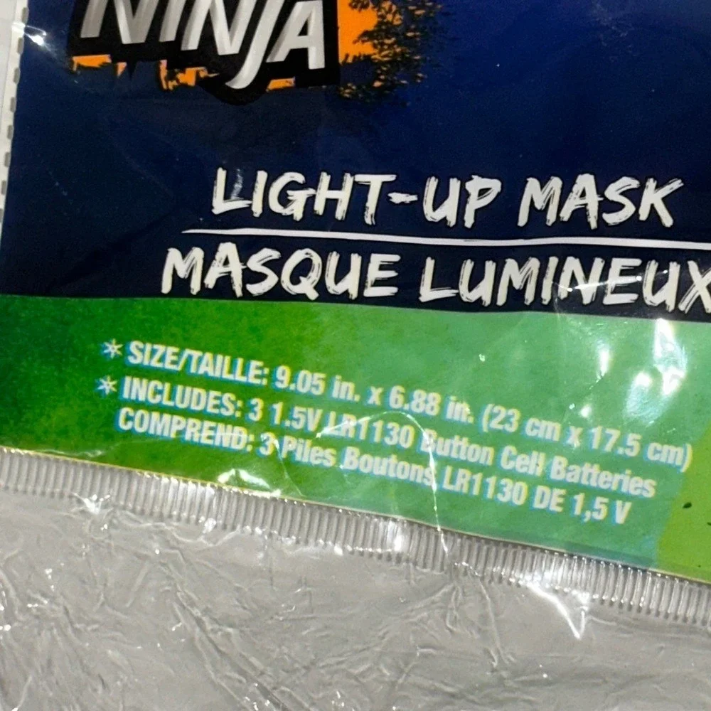 Ninja Light-Up Mask 2 Pack Red and Green Headband Costume Accessory Set 313856